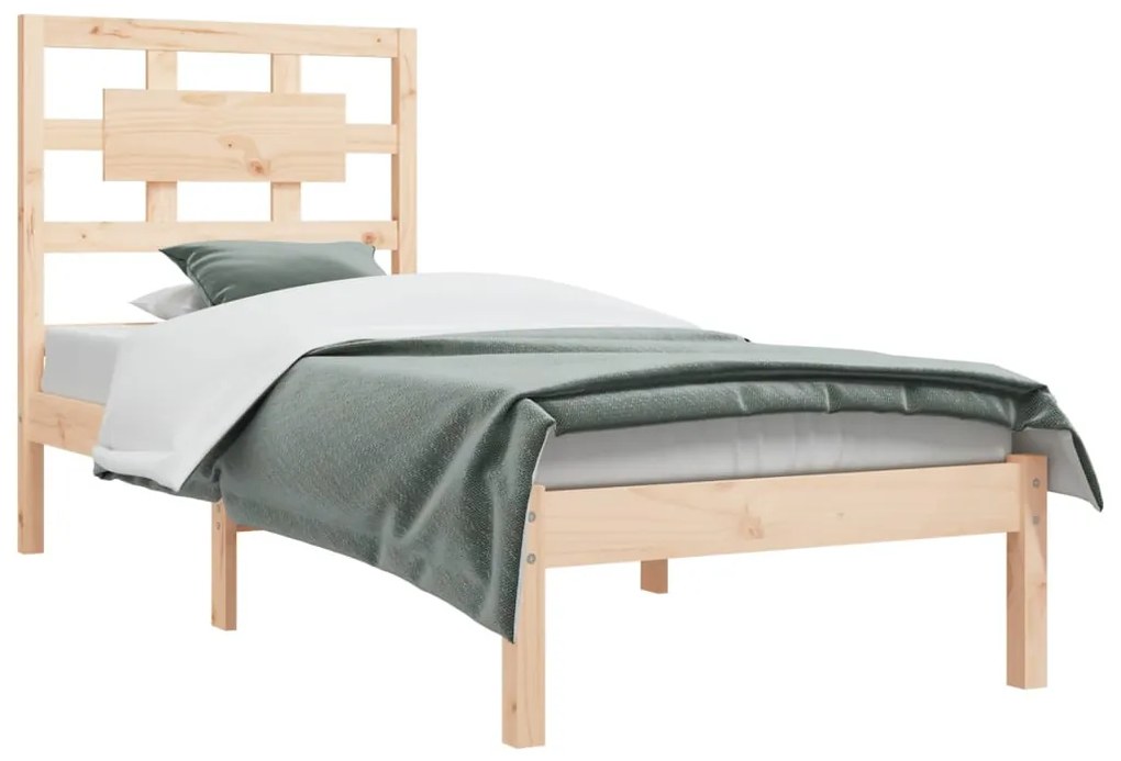 Estrutura de cama 90 x 200 cm pinho maciço