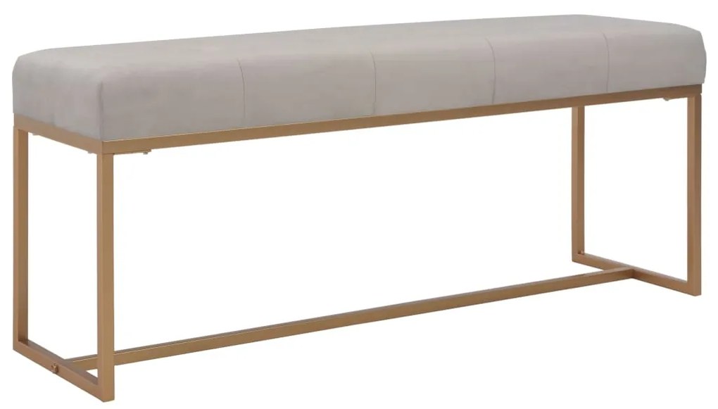 247563 vidaXL Banco 120 cm veludo cinzento