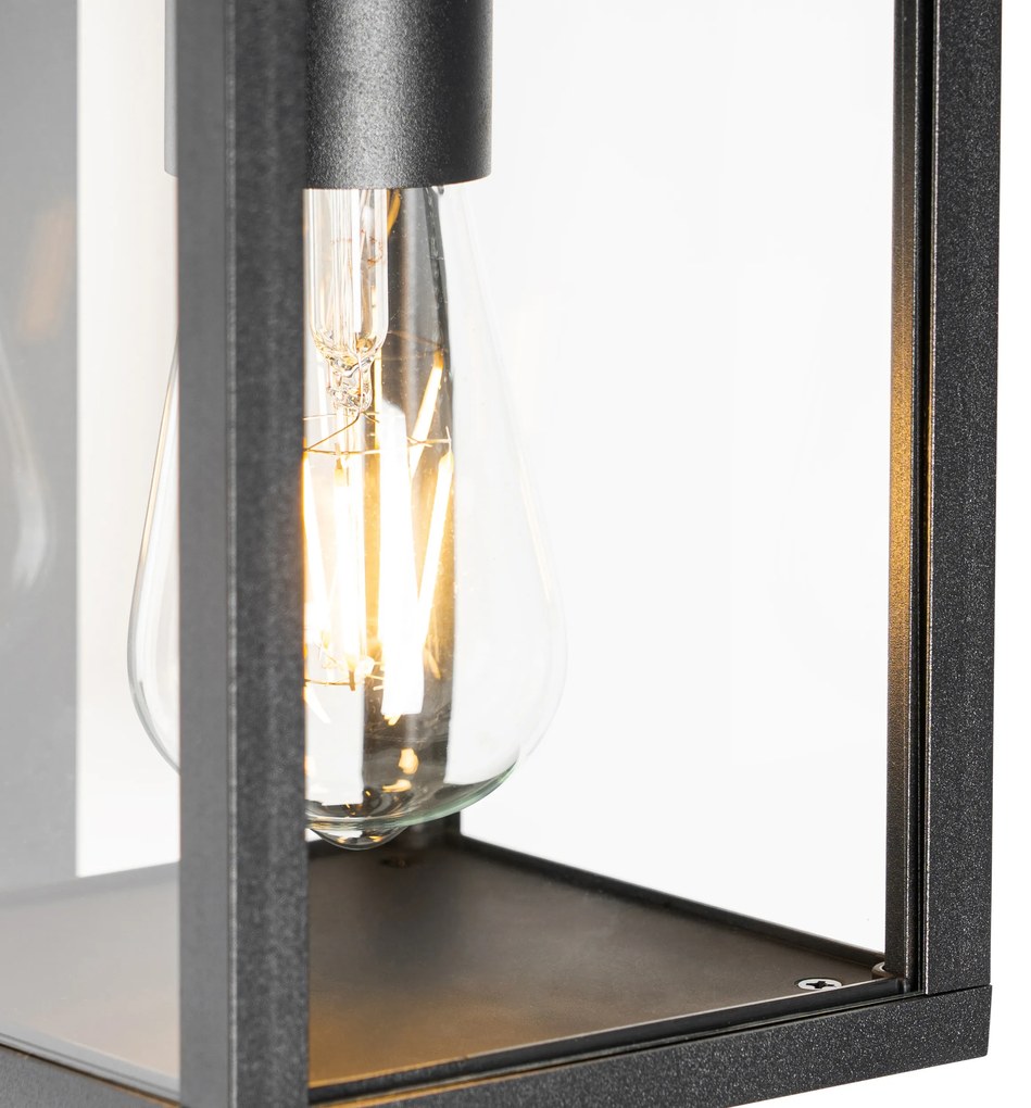 LED Candeeiro de parede exterior inteligente preto IP44 com Wi-Fi ST64 - Charlois Industrial