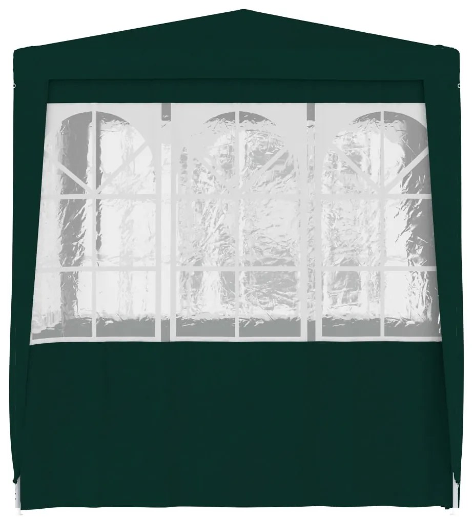 Tenda festas profissional c/ paredes laterais 2x2m 90g/m² verde