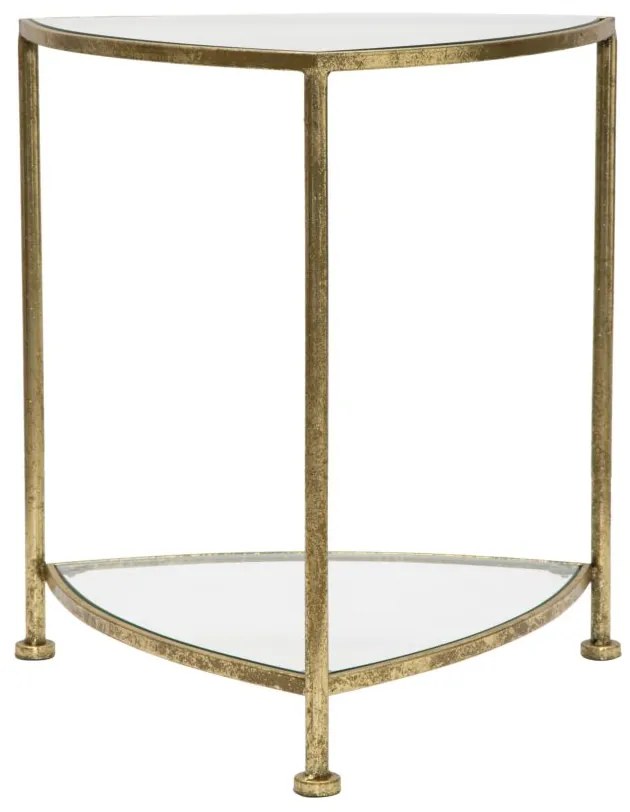 MESA DE CABECEIRA 2 PRATELEIRAS TRIÂNGULO CM 45X45X50