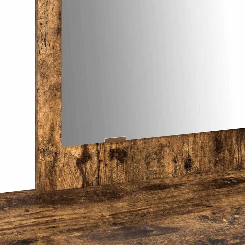 Mesa de Maquilhagem Suspensa Carvalho Fumado 100x40x70 cm