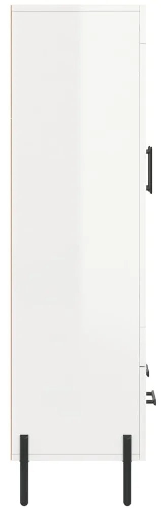 Aparador alto 69,5x31x115 cm derivados madeira branco brilhante