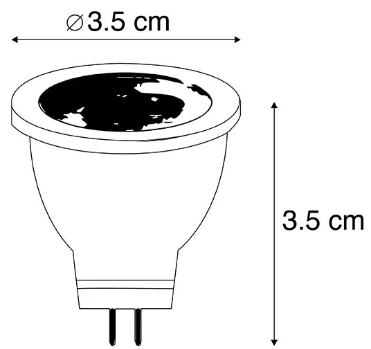 Conjunto de 5 Lâmpada LED G4 MR11 2.7W 210 lm 3000K 12V