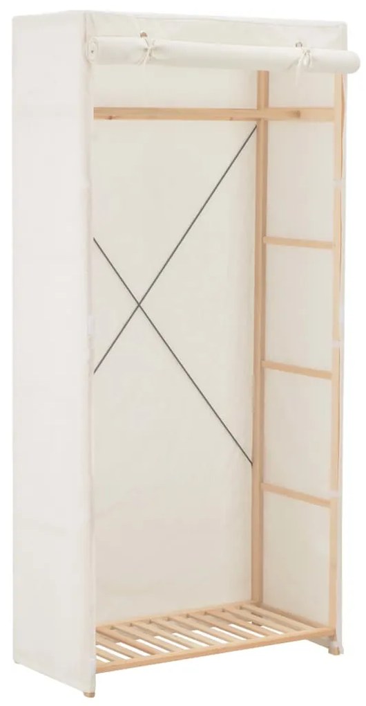 vidaXL Roupeiro 79x40x170 cm tecido branco