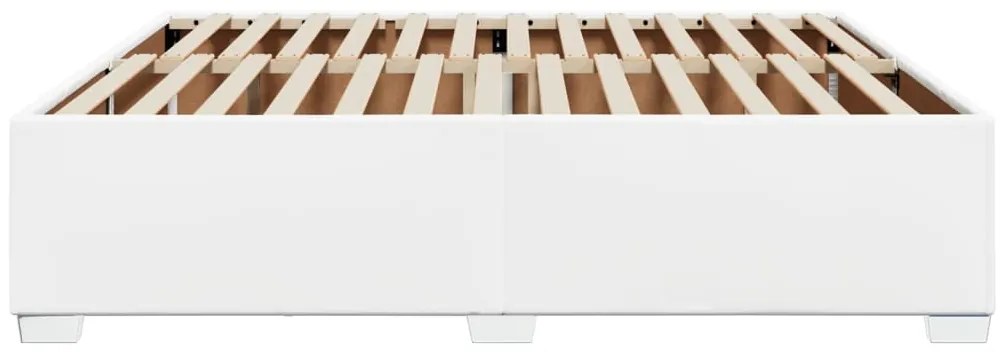 Estrutura de cama 180x200cm couro artificial branco
