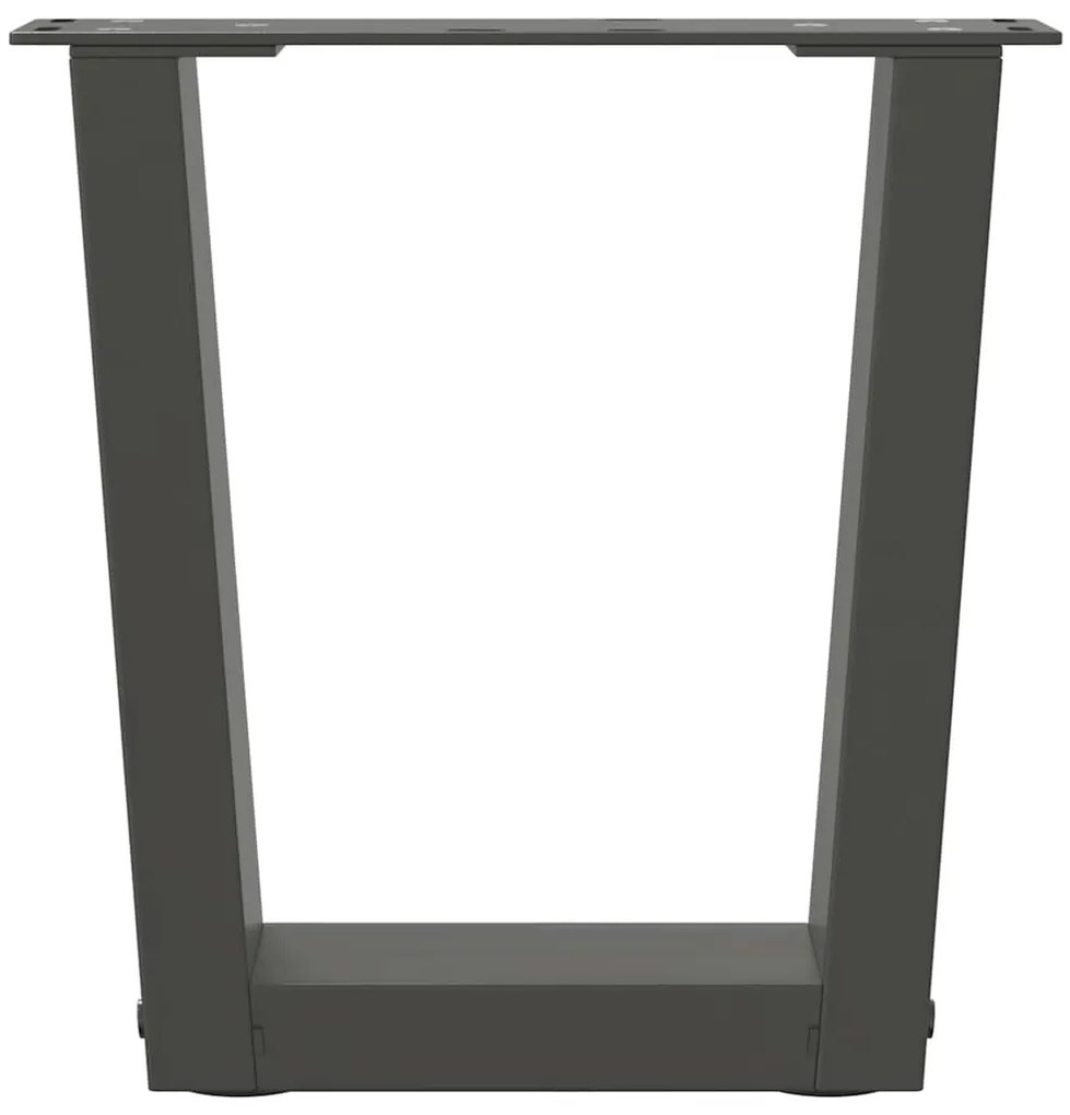 Pés para mesa de centro em V, 2 peças, antracite, 30x(30-31,3) cm, aço