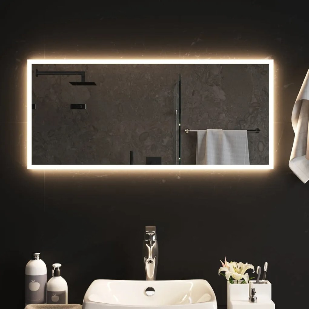 vidaXL Espelho de casa de banho com luzes LED 40x90 cm
