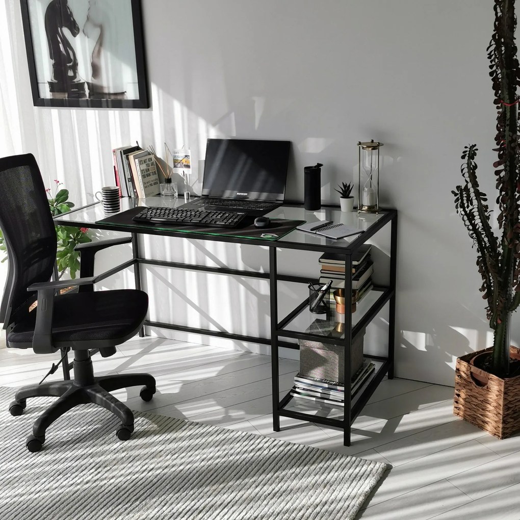 Secretária Master – Preto – 130x75x60 cm