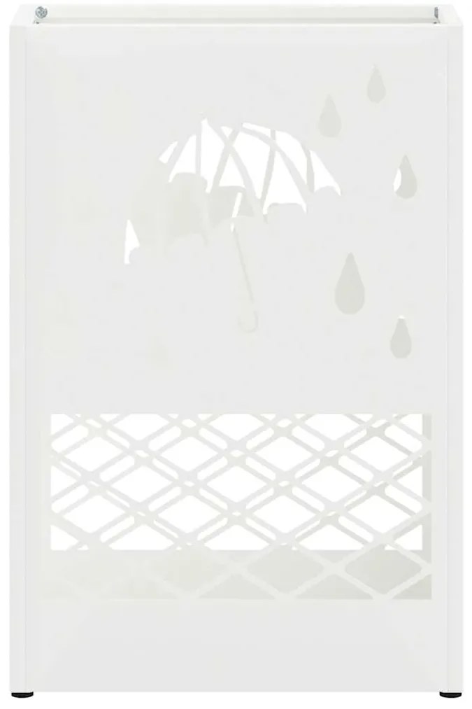 Suporte de Guarda-Chuva Branco da - 28x12x41 cm, Aço