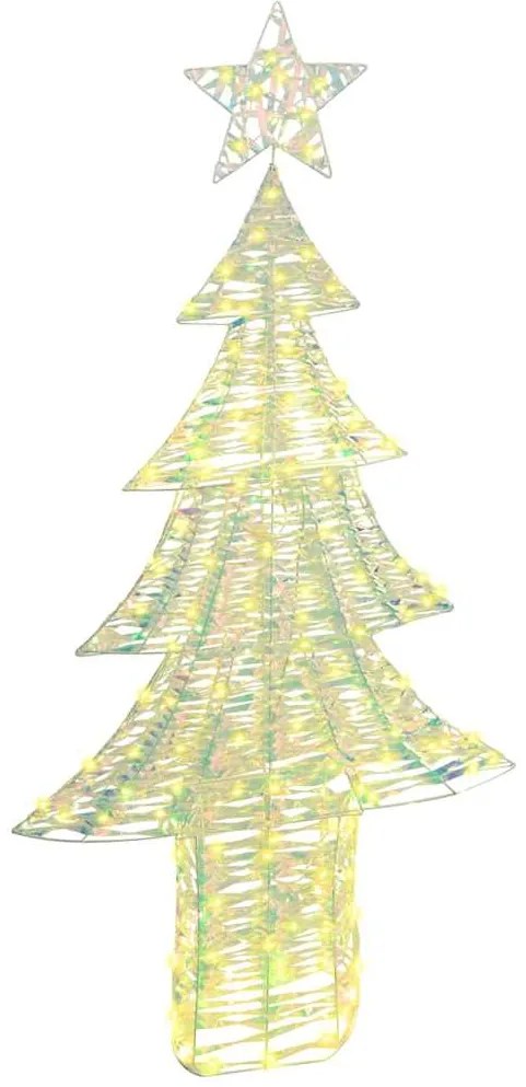 vidaXL Árvore de Natal com 240 LEDs Branco quente 180 cm PET