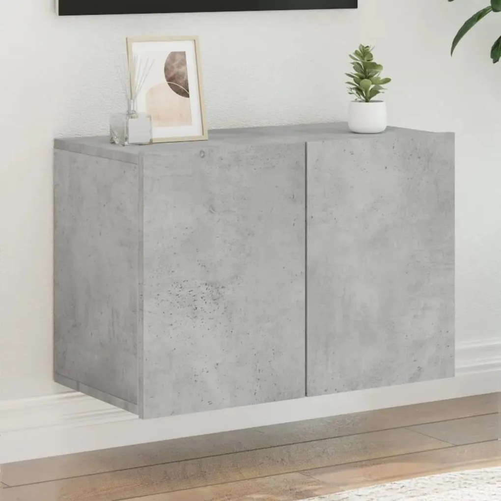vidaXL Móvel de parede para TV 60x30x41 cm cinzento cimento