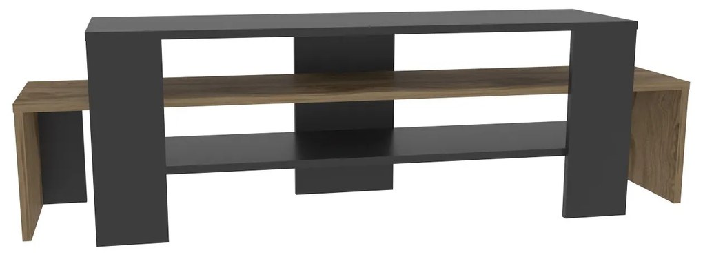TV Stand Lenora – Carvalho Preto – 150 cm x 45 cm x 35 cm