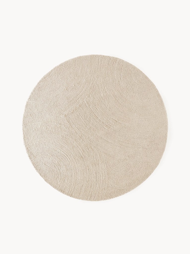 Tapete redondo em lã artesanal Eleni