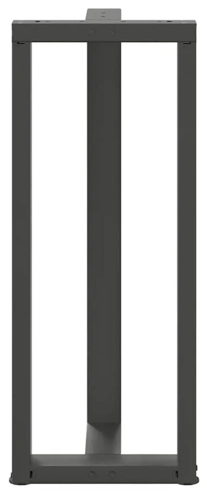Pés para mesa de bar em forma de T, 2 peças, antracite, 50x35x(100-101