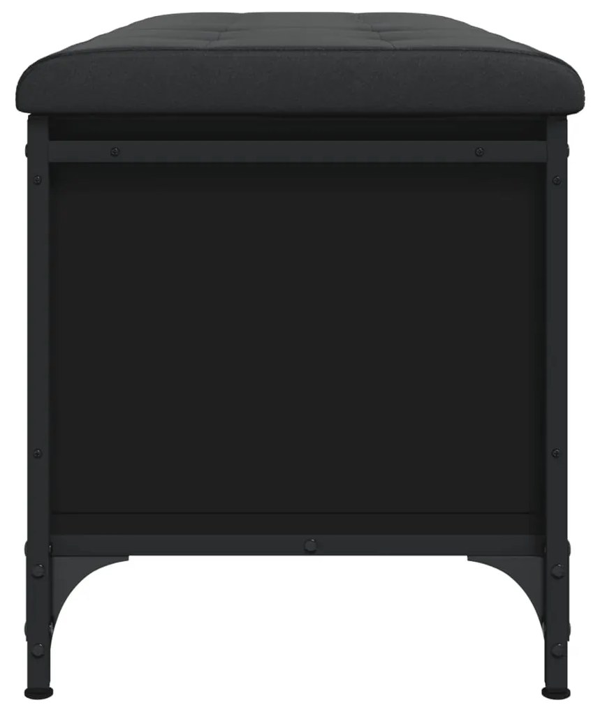 Banco de arrumação 102x42x45 cm derivados de madeira preto