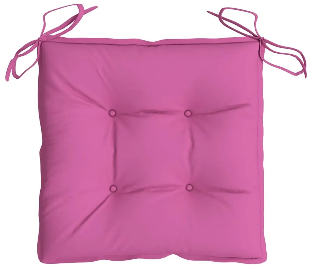 Almofadões para cadeira 2 pcs 40x40x7 cm tecido rosa
