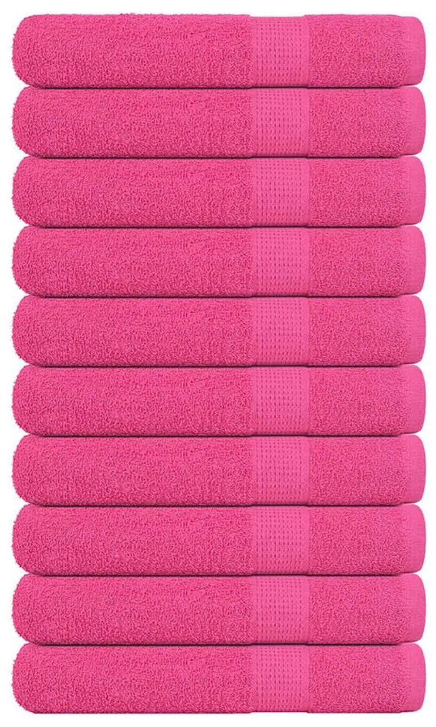 vidaXL Toalhas de sauna 10 pcs FROGN 80x200 cm 100% algodão rosa