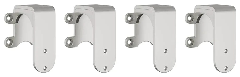 Kit ferragens p/ porta deslizante 366cm aço inoxidável prateado