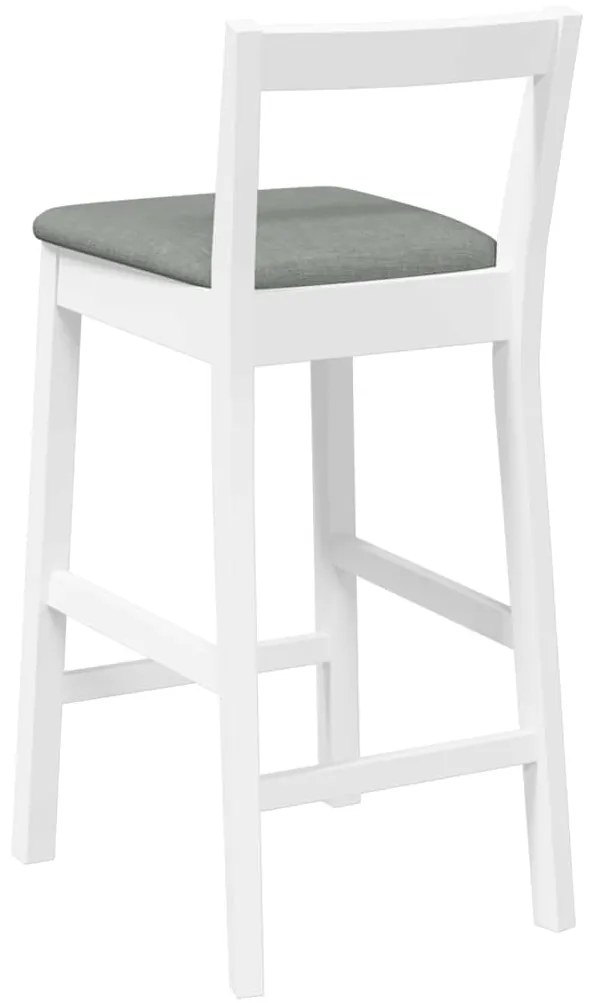 Bancos de bar com almofadões 2pcs madeira de seringueira maciça