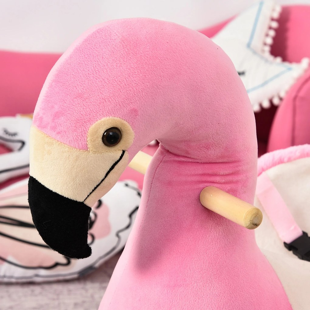 Baloiço de Flamingo para Crianças acima de 3 Anos Baloiço Infantil de
