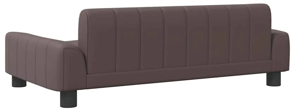 Cama para cães 90x53x30 cm couro artificial castanho