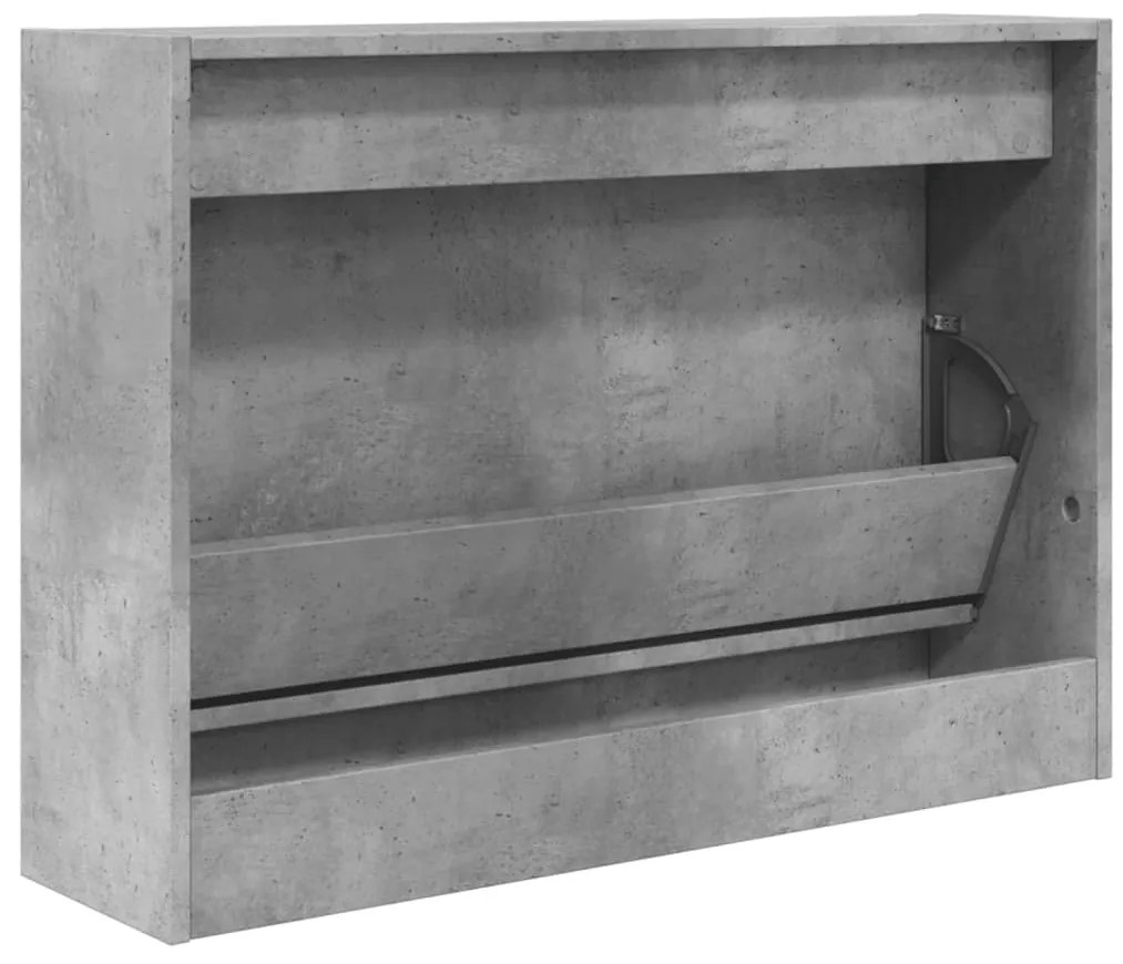 Sapateira 80x21x57 cm madeira processada cinzento cimento