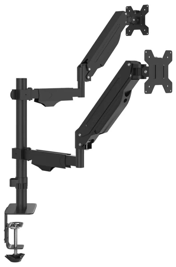 Braço para monitor duplo ecrã de 27" máx. VESA 75/100 mm 20 kg