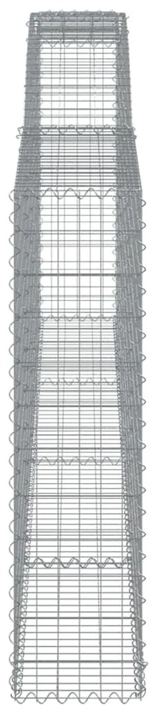 Cestos gabião arqueados 4pcs 400x30x120/140cm ferro galvanizado