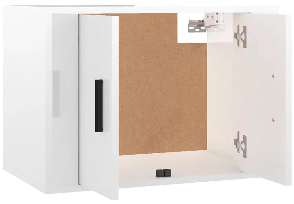 Móveis de TV de parede 2 pcs 57x34,5x40 cm branco brilhante