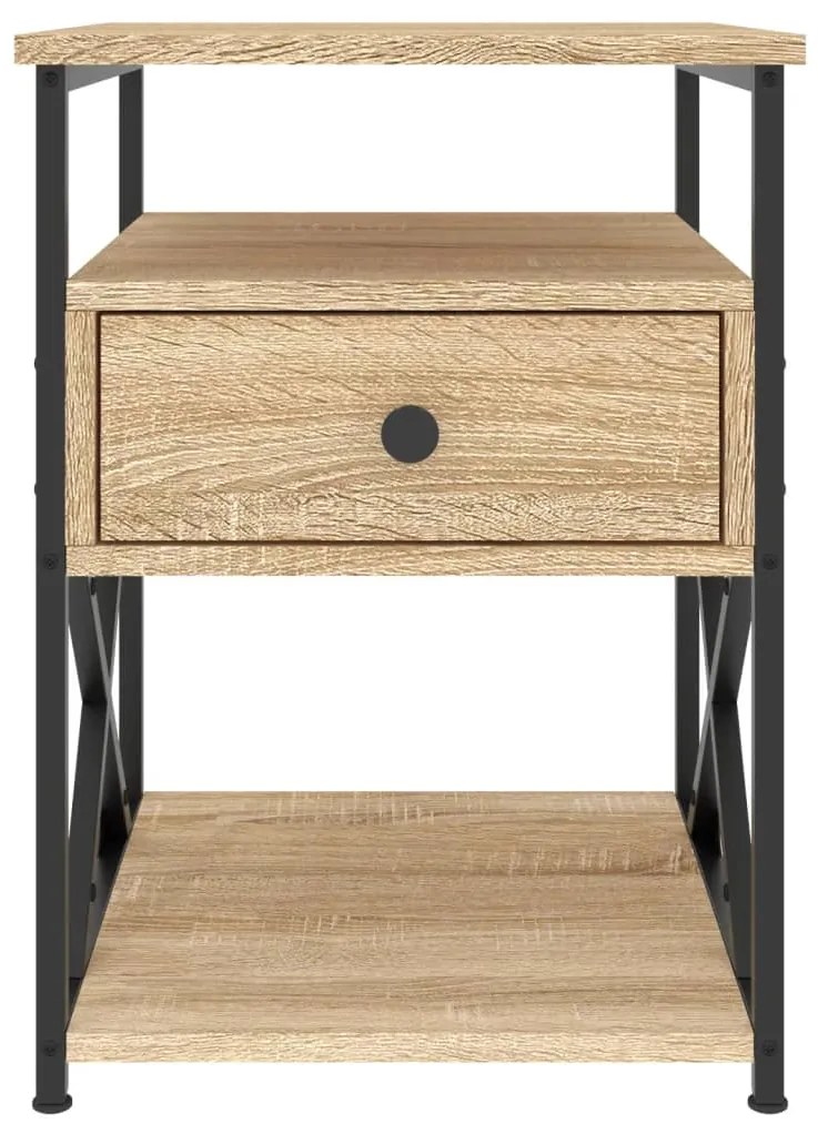 Mesa de cabeceira 40x42x55 cm derivados madeira carvalho sonoma
