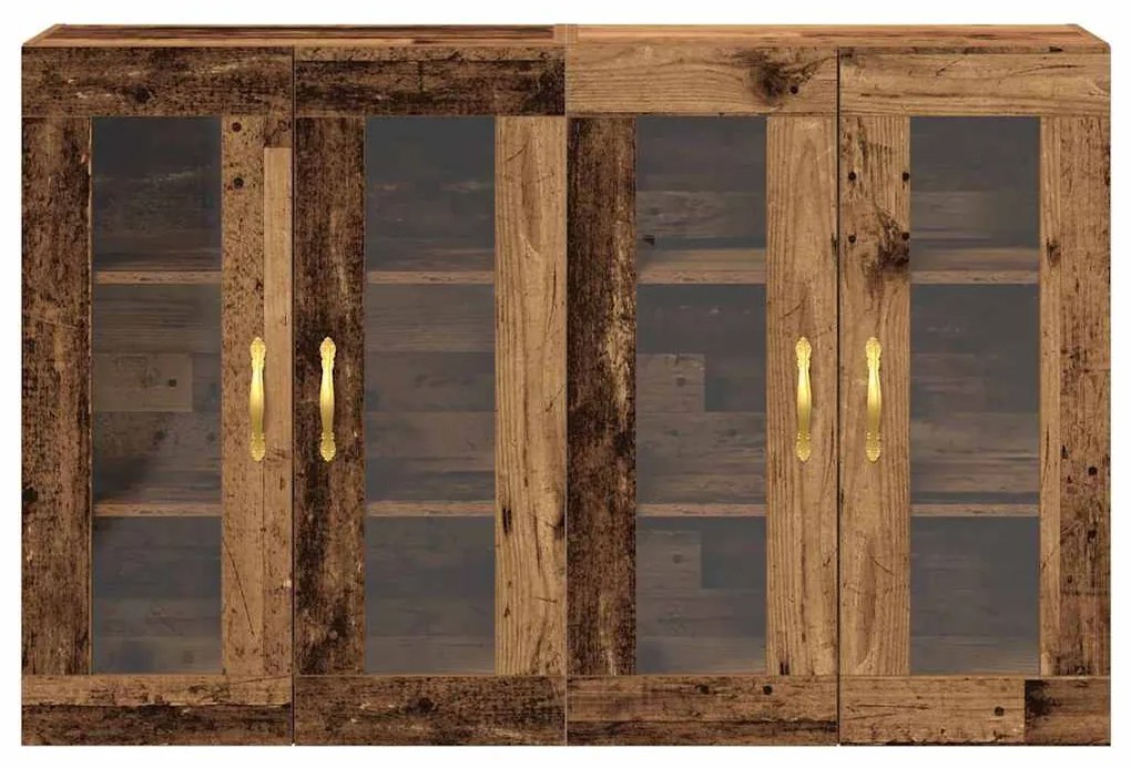 Armários de Parede 2 peças Madeira Velha 69,5 x 34 x 90 cm - Madeira d