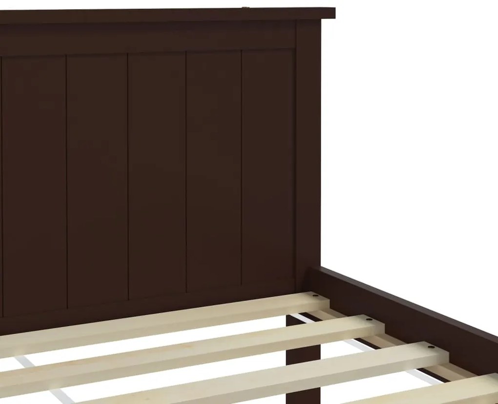 Estrutura de cama 90x200 cm pinho maciço castanho-escuro