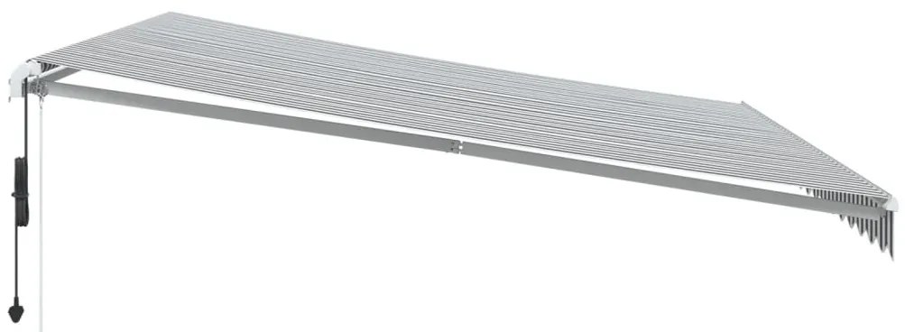 Toldo retrátil automático 450x300 cm antracite e branco