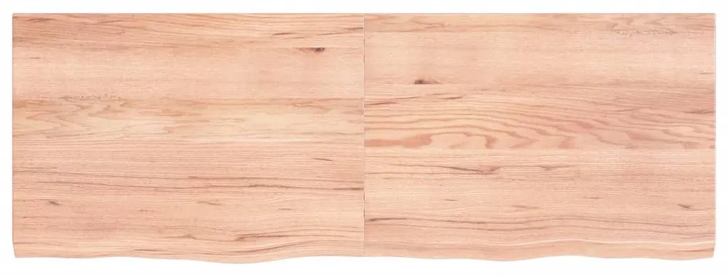 Piano Tavolo Marrone 140x50x(2-4) cm Rovere Massello Trattato