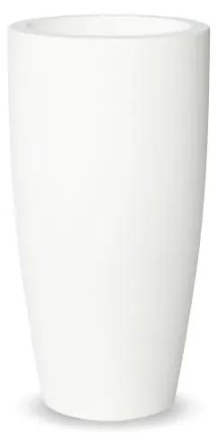Vaso de flores colorido Polietileno CASA, JARDIM, RESTAURANTE, BAR BAMBOO 70 (ø40 x 70cm) - Branco