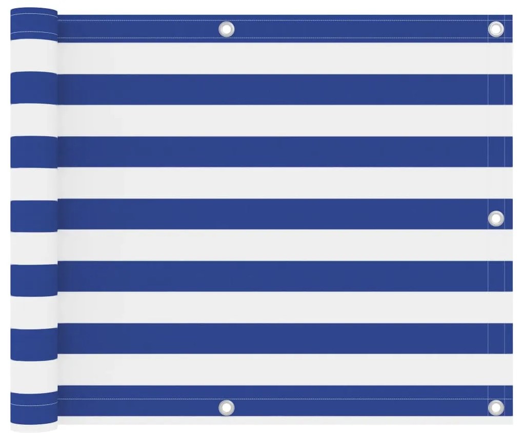 Tela de varanda 75x400 cm tecido Oxford branco e azul