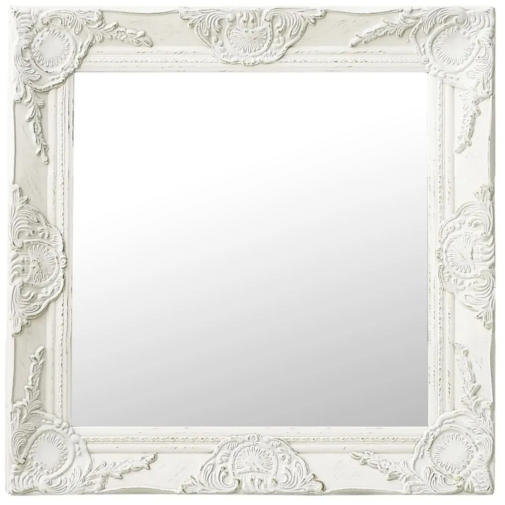 320312 vidaXL Espelho de parede estilo barroco 50x50 cm branco
