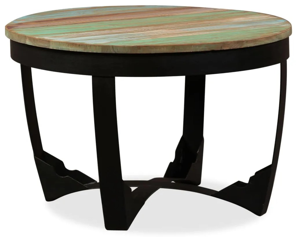 Mesa de centro madeira reciclada maciça 60x40 cm