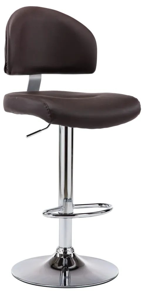 vidaXL Banco de bar couro artificial castanho