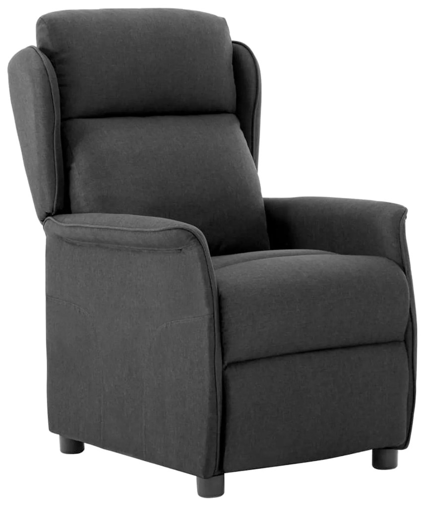 vidaXL Cadeira Recliner Cinza Escuro em Tecido