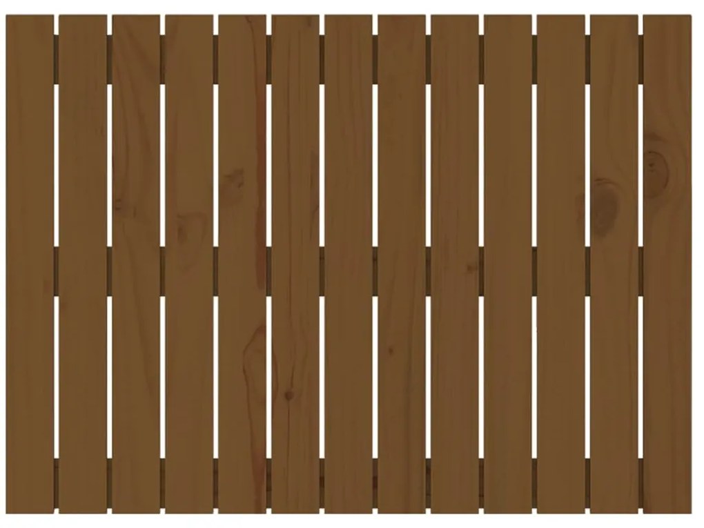 Cabeceira de parede 82,5x3x60 cm pinho maciço castanho-mel