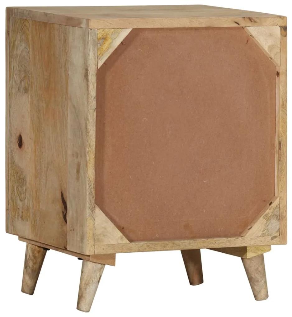 Mesa de cabeceira 40x30x50 cm madeira de mangueira maciça
