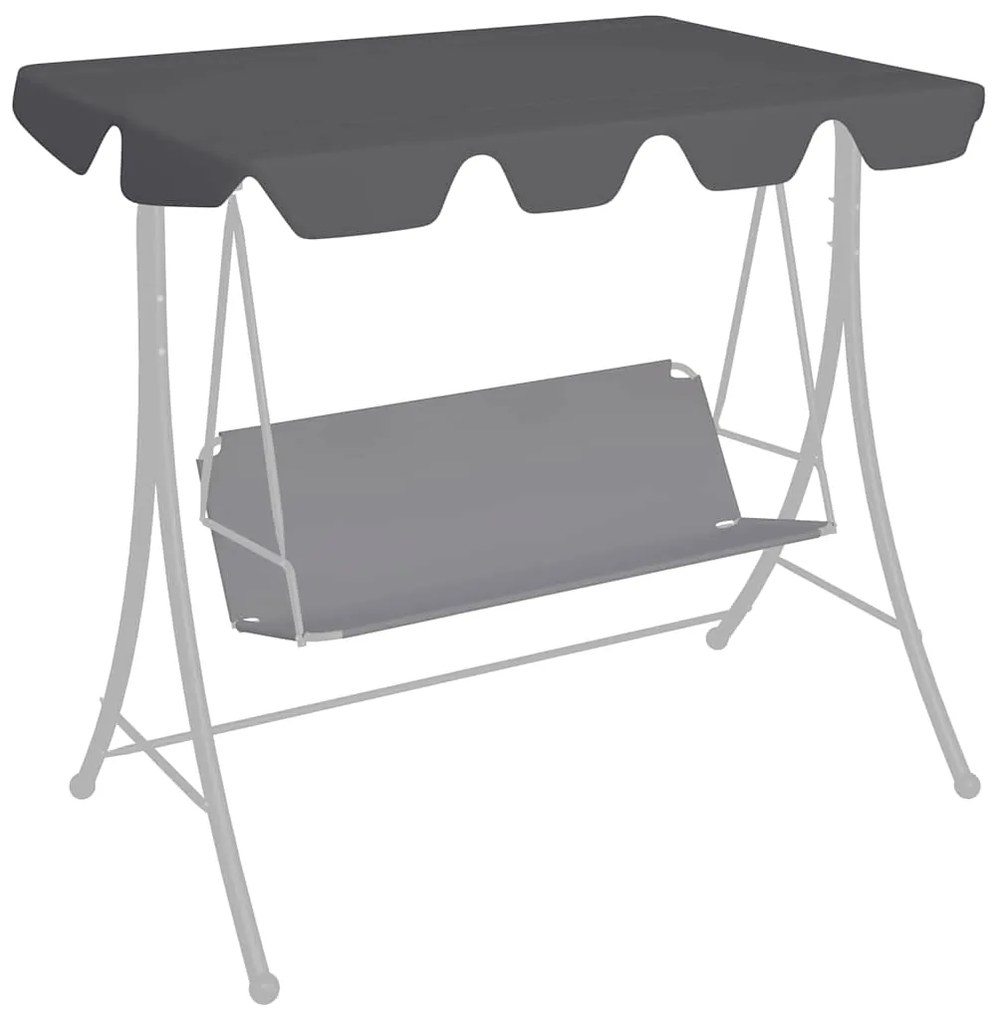 Toldo suplente baloiço 188/168x145/110cm antracite