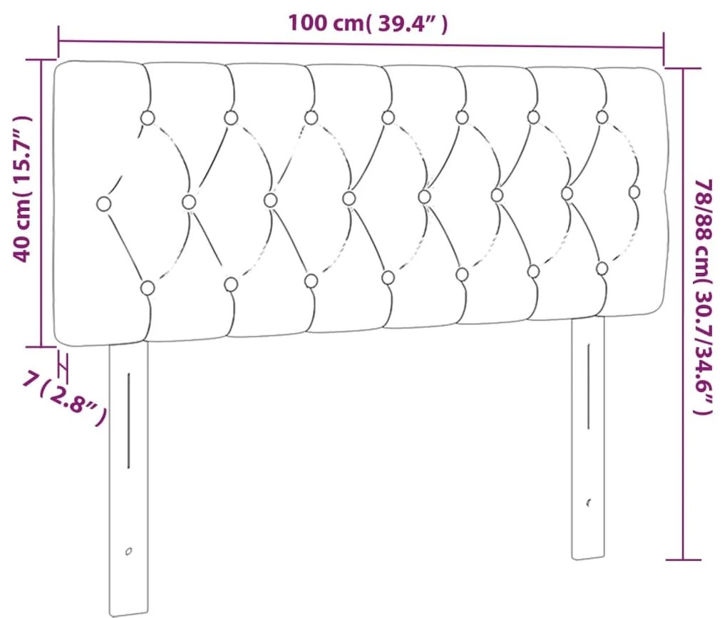 Cabeceira de cama c/ luzes LED veludo 100x7x78/88cm cinza-claro