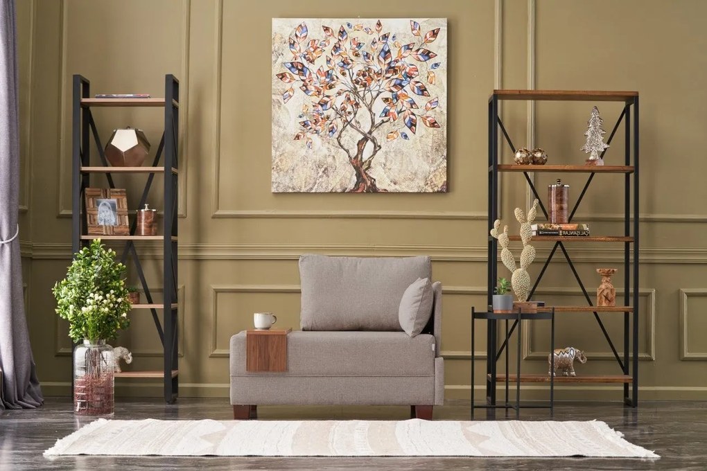 Sofá de 1 Lugar Fly – Bege – 100x80x75 cm