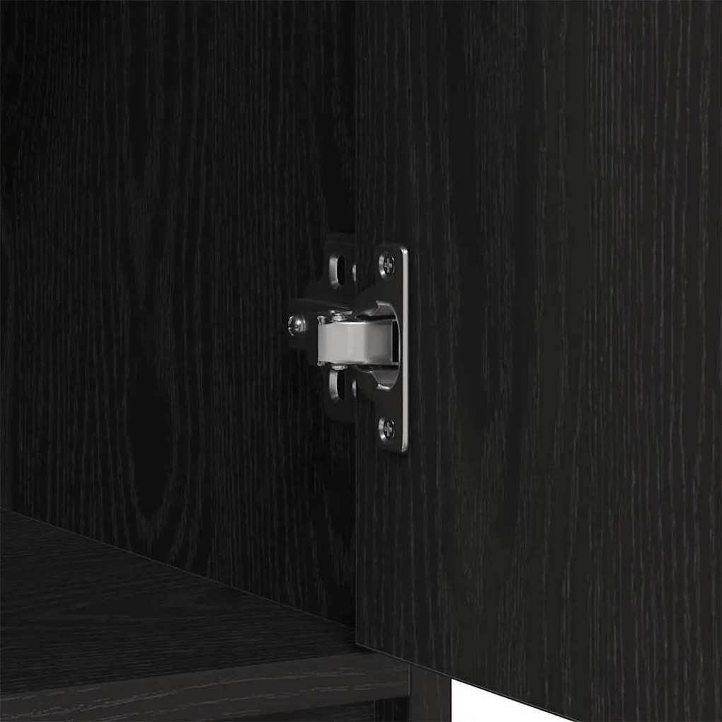 Aparador c/ gavetas e portas 73x31x90 cm carvalho preto