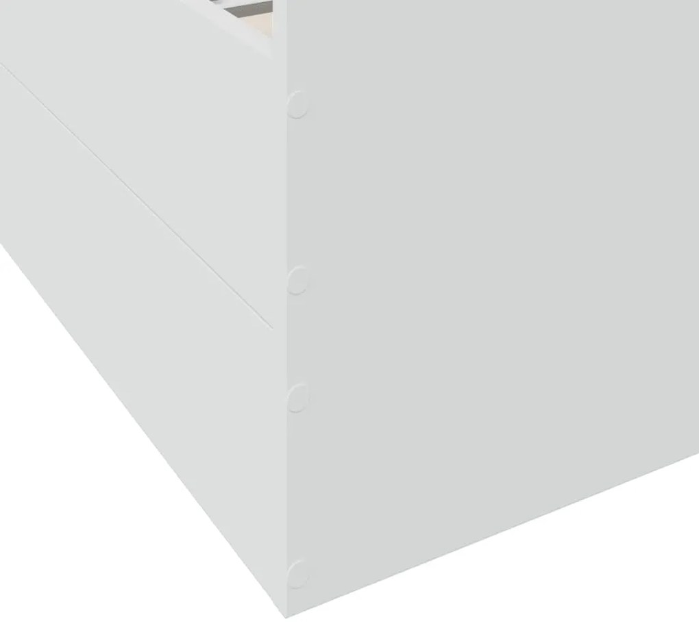 Estrutura de cama c/ gavetas 200x200cm derivados madeira branco