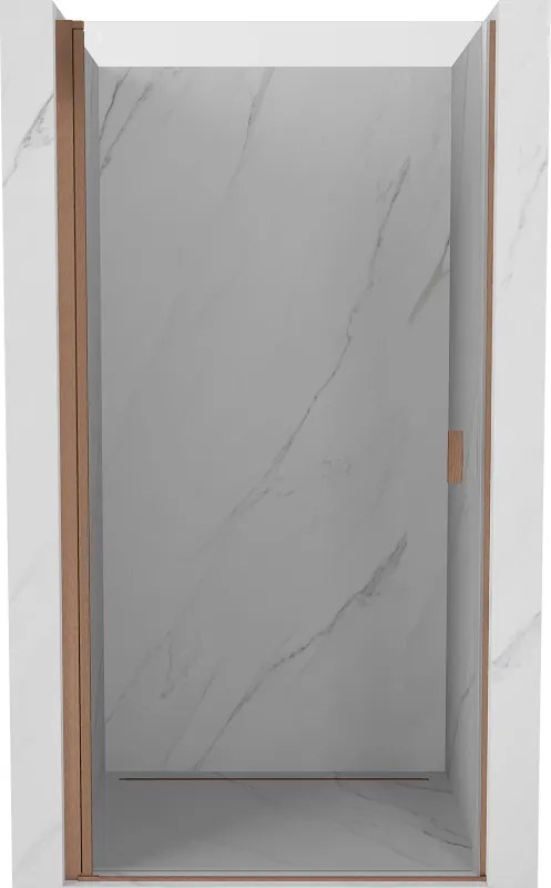 Mexen Mist-B porta de duche de abrir 80 cm, transparente, cobre escovado - 8A2-080-000-65-00