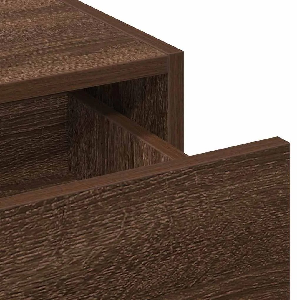 Mesa de Maquilhagem Suspensa Carvalho Castanho 100x40x70 cm